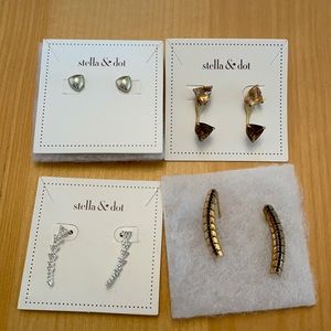 Stella & Dot earring and ear crawler bundle